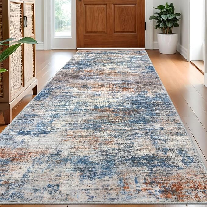 IOHOUZE Abstract Runner Rug 3x8 Ft Washable Runners by iOhouze