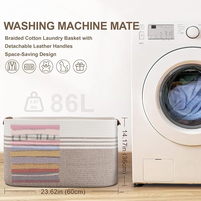 86L Extra Large Laundry Basket - Image 7