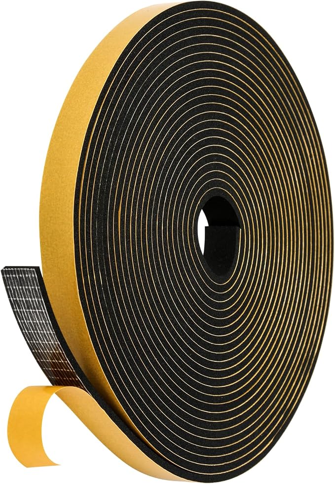 Black Weather Stripping Door Seal Strip, Strong Adhesive, Lightproof, Soundproof by Amzjjle