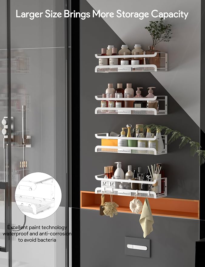 Spice Rack Wall Mount with Hooks - Image 6
