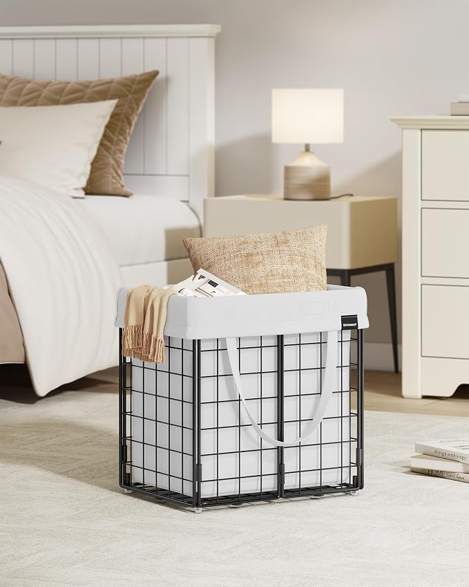 SONGMICS Laundry Hamper, 11 Gal. Laundry Basket, Collapsible Clothes Hamper - Image 3