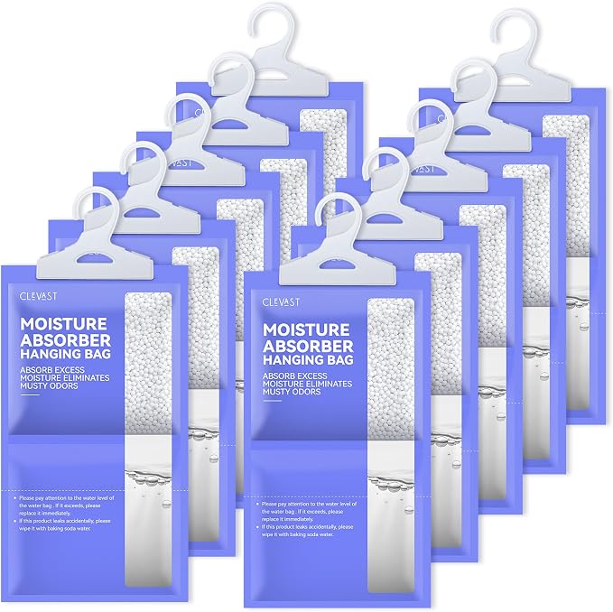 CLEVAST Moisture Absorbers Packets 10 Pack, Dehumidifier Bags by CLEVAST