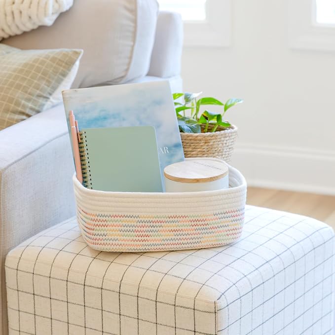 NaturalCozy 11.8"x8"x4.5” Rectangle Storage Baskets - Image 9