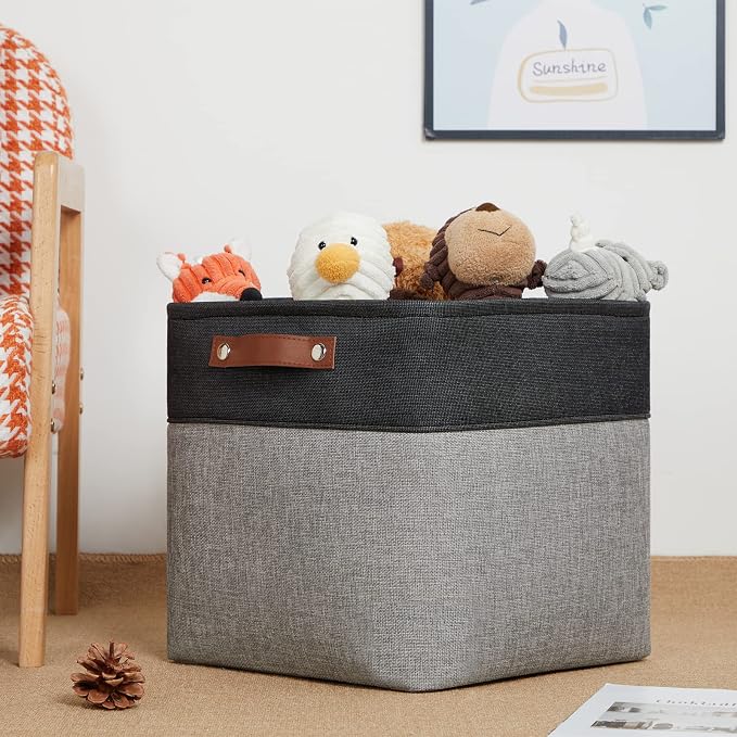 DULLEMELO Cube Collapsible Storage Bins, 12 inch Fabric Storage Cubes Bins - Image 3