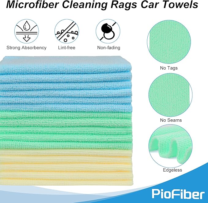 Shop Towels – 150 Pack Edgeless Microfiber Cleaning Cloths, Reusable Lint-Free - Image 3
