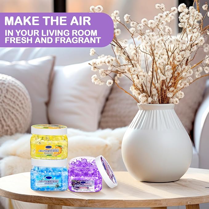 6 Pcs Air Freshener Gel Beads Bulk Odor Eliminator Beads Odor Removing Gel - Image 5