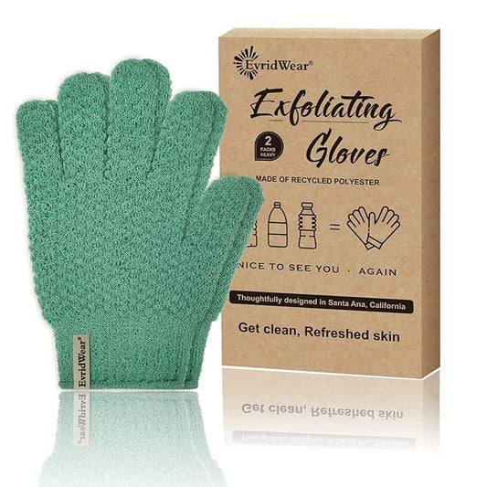 Evridwear Exfoliating Recycled Yarn Eco-Friendly Bath Gloves by Evridwear
