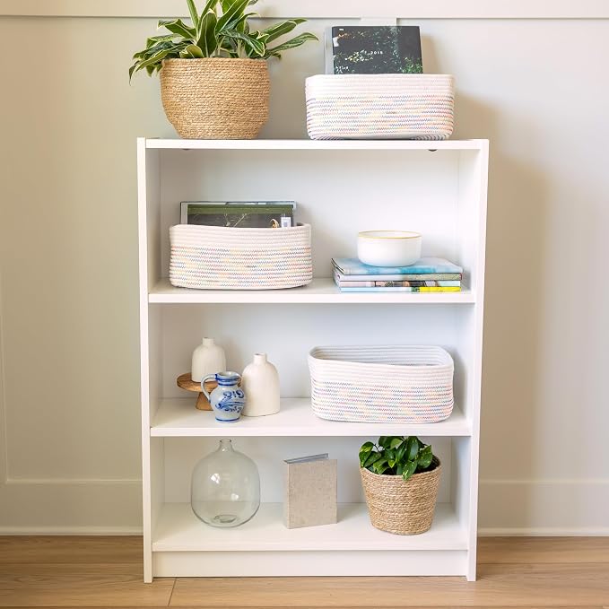 NaturalCozy 13.5”x8.5”x5.5” Rectangle Storage Baskets - Image 9