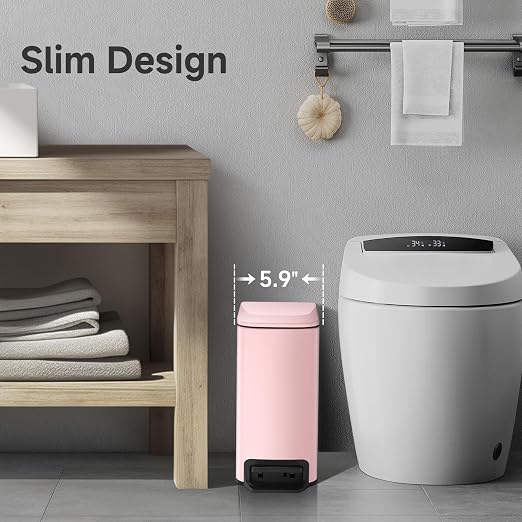 TIPGO Slim Bathroom Trash Can - Image 2