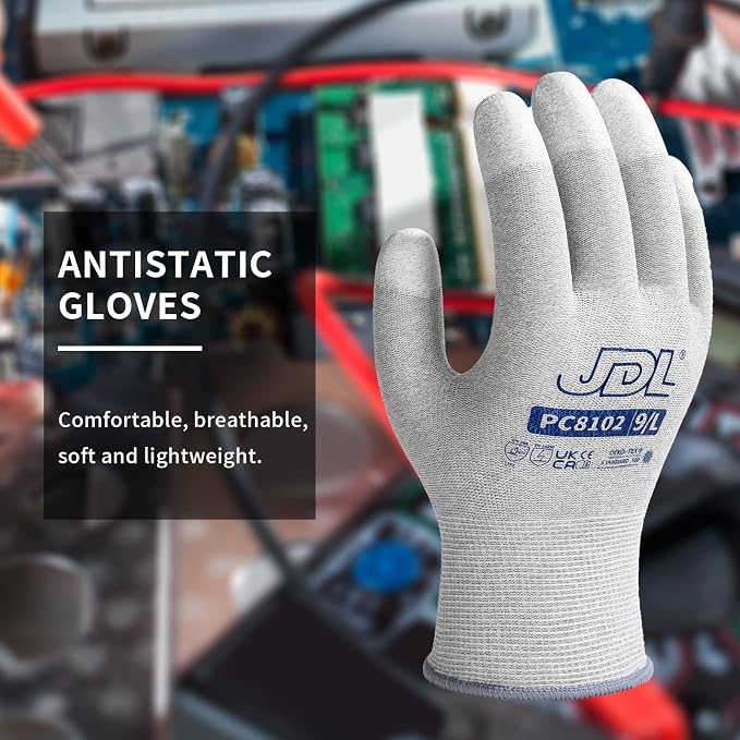 JDL ESD Work Gloves, Anti-Static Gloves - Image 8
