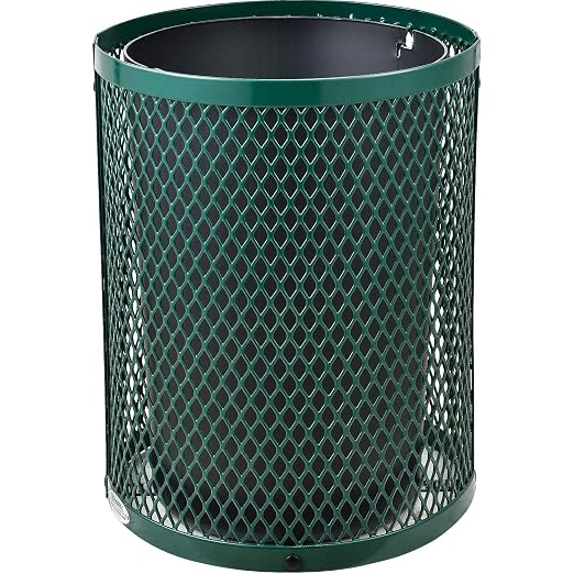 Global Industrial Outdoor Diamond Steel Trash Can - Image 3