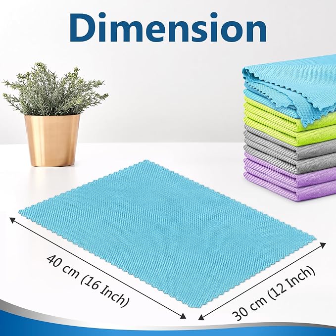 Microfiber Cleaning Cloth Glass Window Stainless Steel Mirror Polishling Rags - Image 5