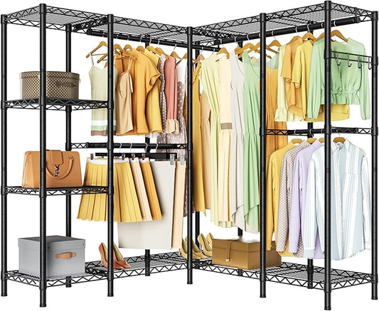 L Shaped Heavy Duty Metal Clothes Rack by Golpart