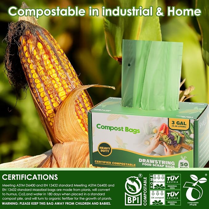 3 Gallon Compostable Trash Bags - Image 7