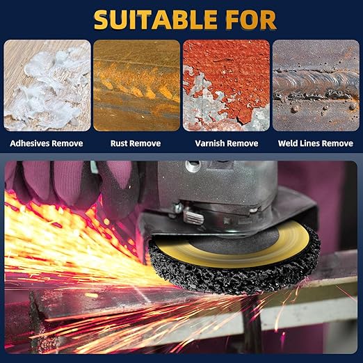 10 Pack 4.5 inch Strip Discs for Angle Grinder, Wire Stripping Wheel Paint - Image 5