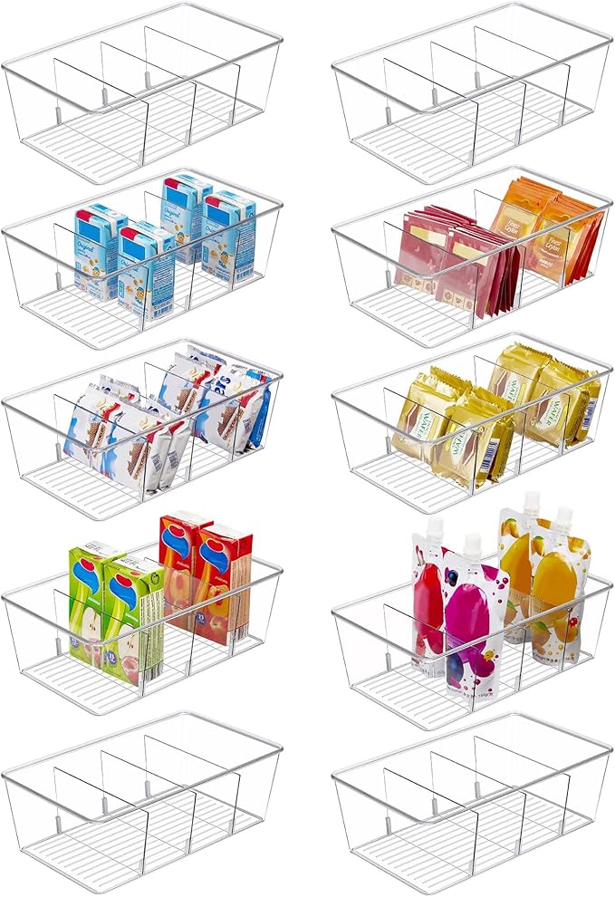 Vtopmart 10 Pack Food Storage Organizer Bins, Cabinet Organization and Storage by Vtopmart