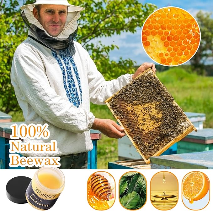 SEISSO Beeswax Furniture Polish, Natural Wood Seasoning Beeswax Furniture - Image 2