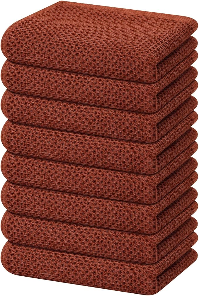 Homaxy 100% Cotton Waffle Weave Kitchen Dish Towels, Ultra Soft Absorbent Quick by Homaxy