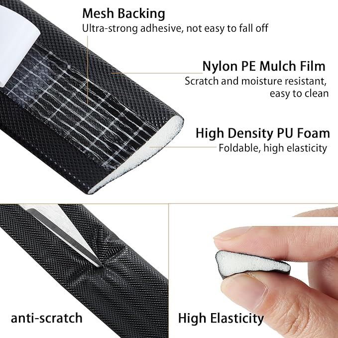 QDiShi 196" Wedge-Shape Weather Stripping Door Seal Weatherproof Foam Seals - Image 3