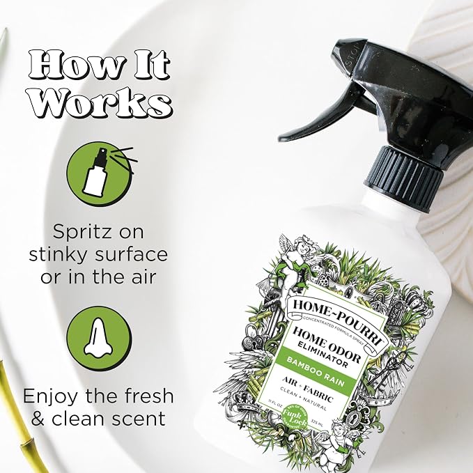 Home-Pourri Air + Fabric Multi-Purpose Odor Freshener Spray, Bamboo Rain - Image 5