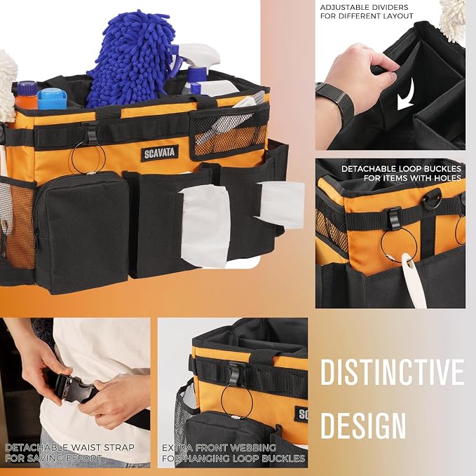 Wearable Cleaning Caddy Bag, Cleaning Caddy Supplies Organizer - Image 3