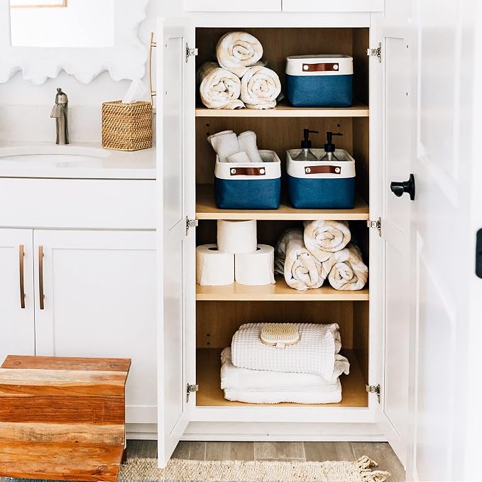 OrganiHaus Small Fabric Storage Baskets - Image 5