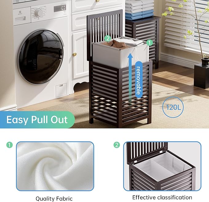 SMIBUY Double Laundry Hamper - Image 6