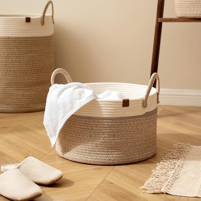 LA JOLIE MUSE Woven Basket Rope Storage Baskets - Image 7