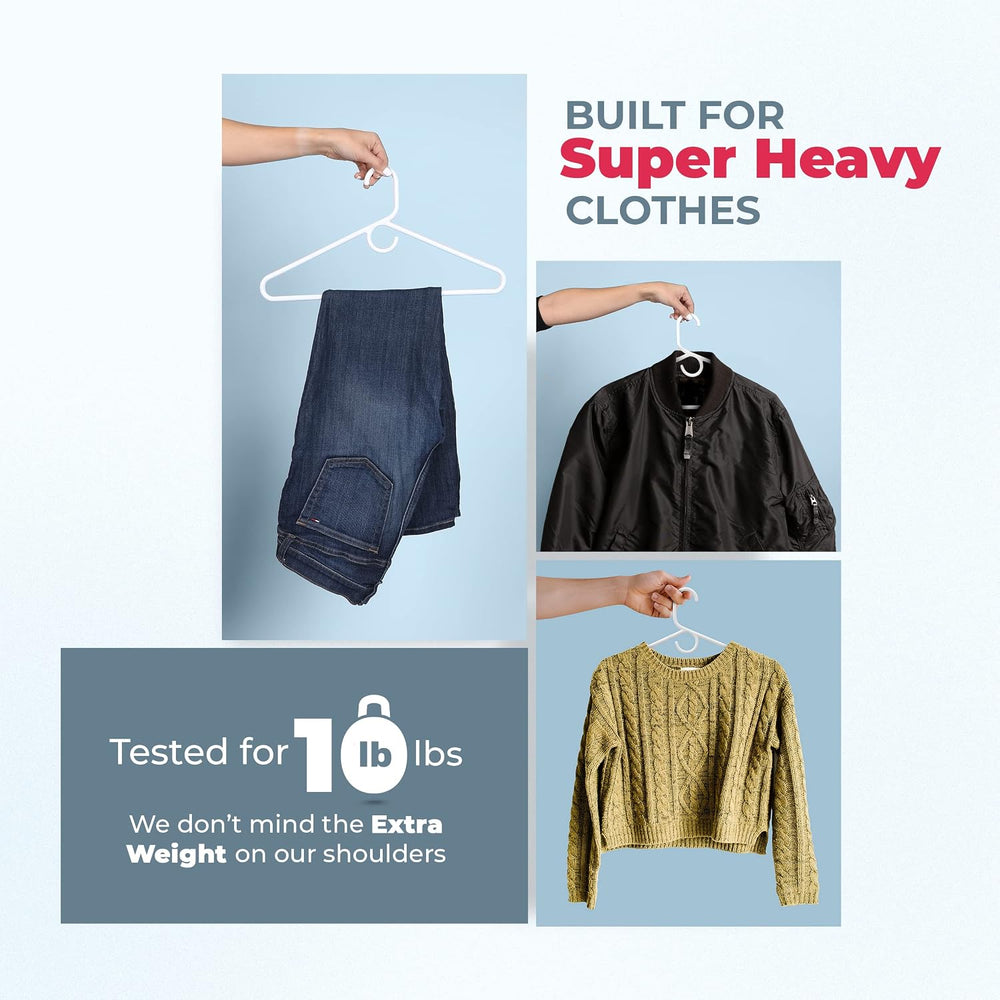 Super Heavy Duty Clothes Hangers 100+ Pack (324 Count) – Made in the USA - 10...
