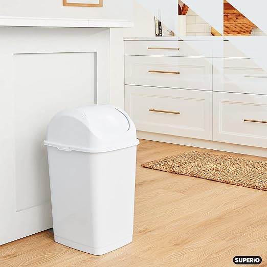 Superio Kitchen Trash Can with Swing Top Lid 9 Gallon Slim Waste Bin 37 Qt - Image 6