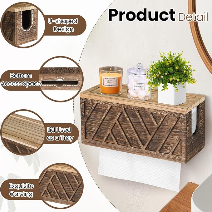 Paper Towel Dispenser Wall Mount, Paper Towel Holder Wall Mounted - Image 6