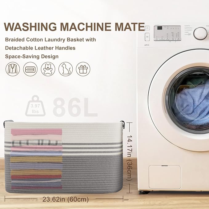 86L Extra Large Laundry Basket - Image 7