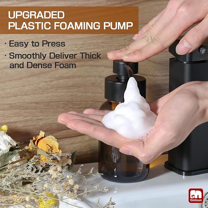 GMISUN Foaming Soap Dispenser, Refillable Hand Soap Foam Dispensers, Modern - Image 2
