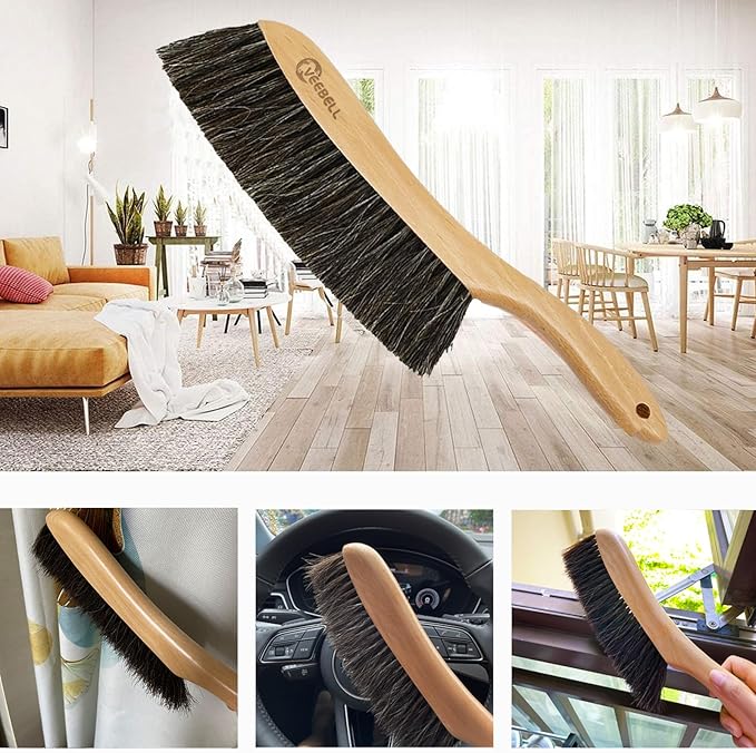 Horse Hair Brush Hand Broom Dusting Brush - Image 3