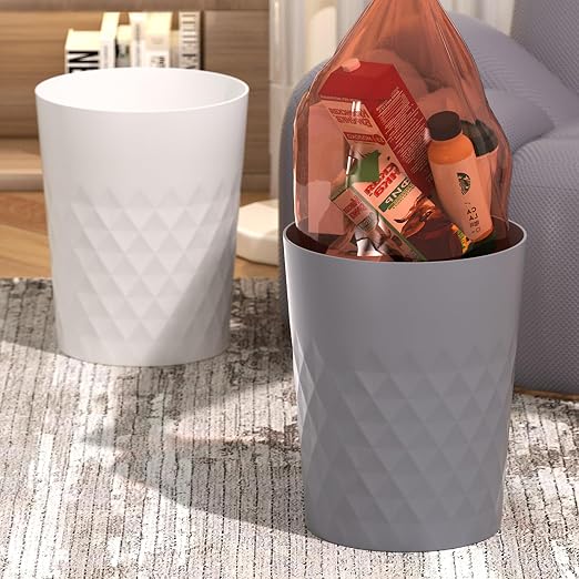 1.8 Gallon Small Trash Can 2 Pack Bathroom Garbage Can Waste Basket Recycling - Image 7