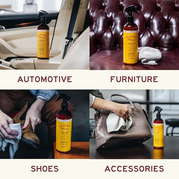 Leather Honey Leather Cleaner Spray: UV Protectant, Non-Toxic & Made in the USA - Image 2