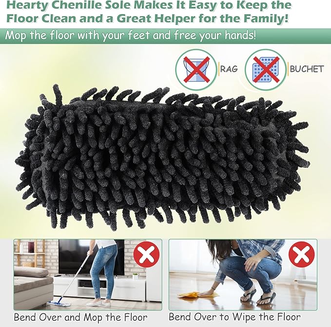 Microfiber Floor Mop Slippers House Dust Cleaning Tool Detachable Washable Shoes - Image 3