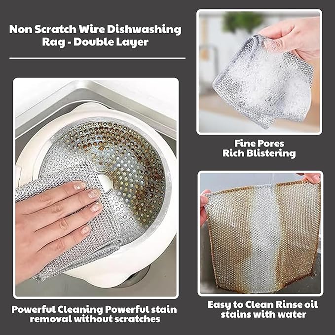 CrafTreat Non Scratch Wire Dishwashing Rag - Image 3
