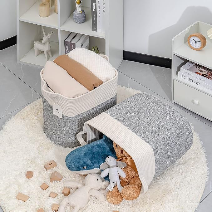 Hamper Toy Storage Collapsible Laundry Bin, Medium Fabric Organizer - Image 5
