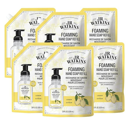 J.R. Watkins Foaming Hand Soap Refills, Alcohol-Free Hand Wash, Cruelty-Free by JRWatkins