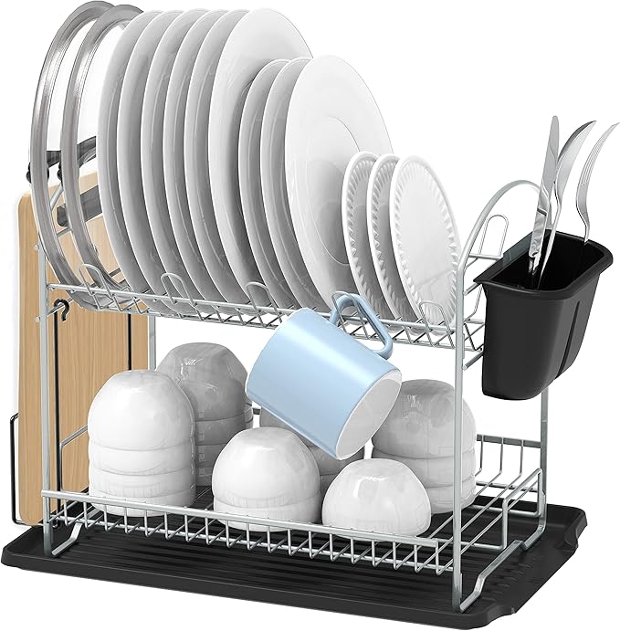 SIMPLE HOUSEWARE 2-Tier Dish Rack by SimpleHouseware
