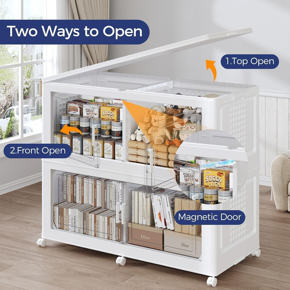 200Gal Stackable Storage Bins with Lid, 800Qt Extra Large Collapsible Storage...