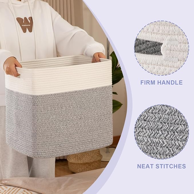 OIAHOMY Storage baskets for Shelf, Toy Storage Basket, Large Collapsible - Image 3