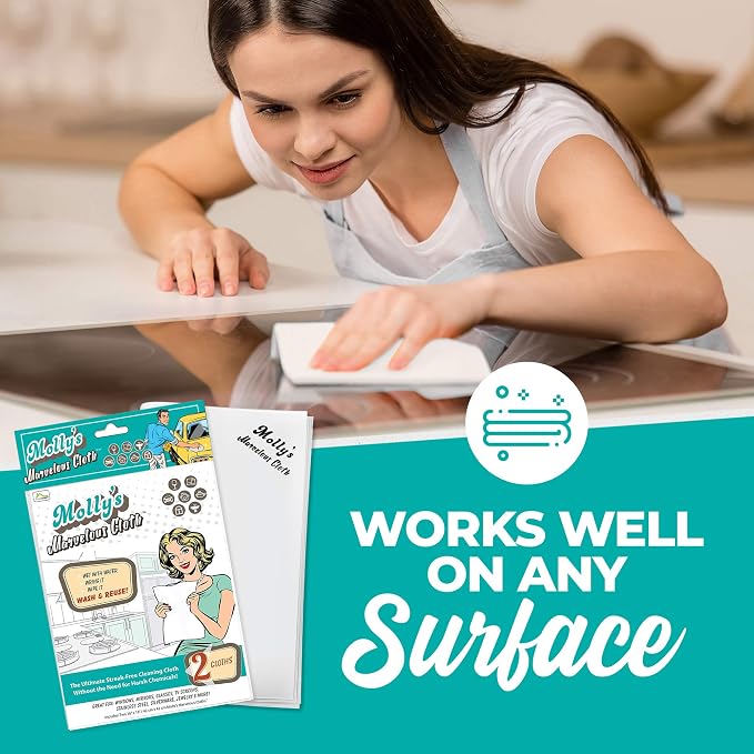 Molly's Marvelous Cloth, Streak-Free, Lint-Free Microfiber Cleaning Cloth - Image 3