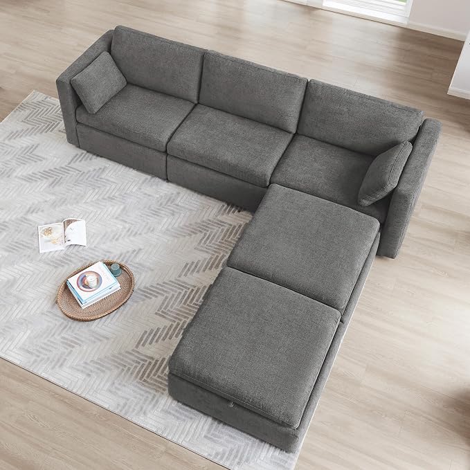 CHITA Oversized Modular Cloud Sectional Fabric Sofa Set, FSC Certified U Shaped - Image 3