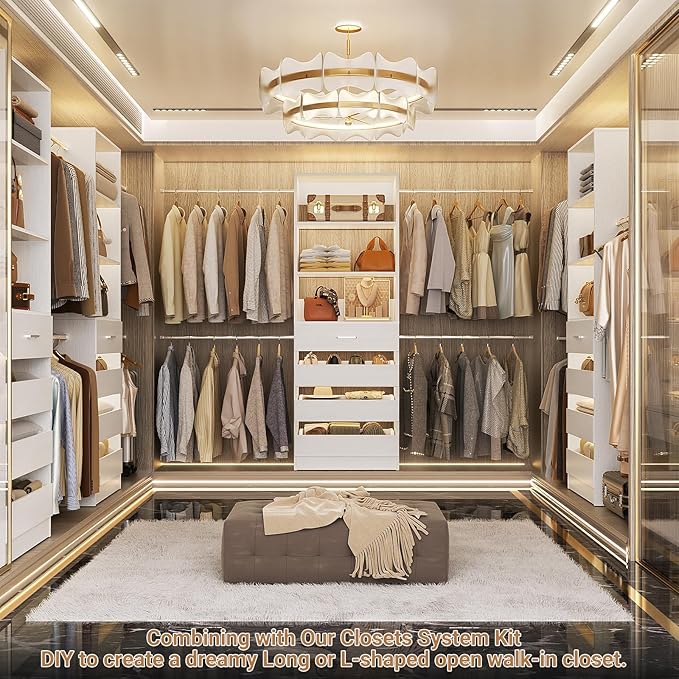 Aheaplus Closet System, 4-9Ft Closet Organizer - Image 5