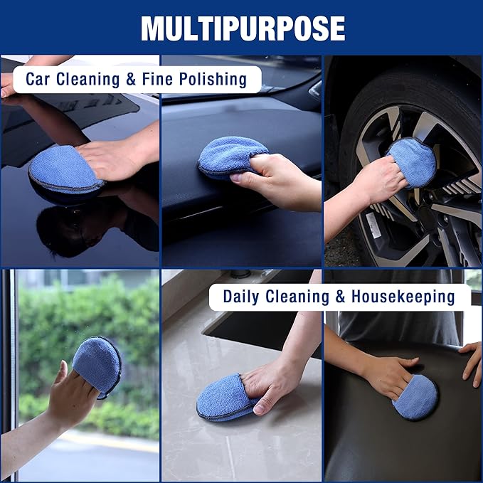 WORKPRO 12-Pack Car Wax Applicator Pads - Image 6