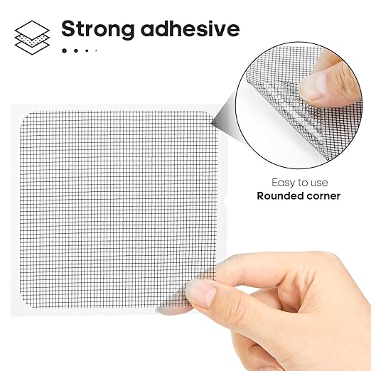 28 Sheets Window Screen Patches Repair Kit, Strong Adhesive Fiberglass Quick - Image 5