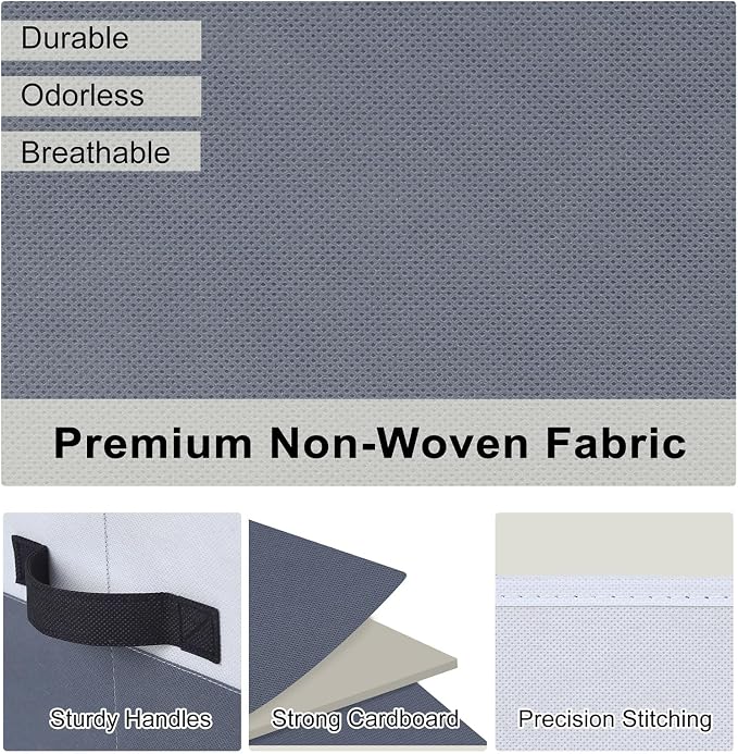 WUIKE Storage Baskets for Shelves, Fabric Closet Storage Bins - Image 3