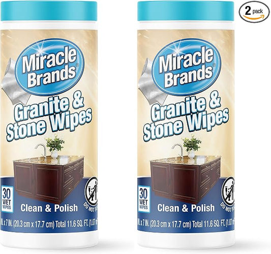 MiracleWipes for Granite & Stone, Polish Stone, Laminate Surfaces in Kitchen by MiracleWipes